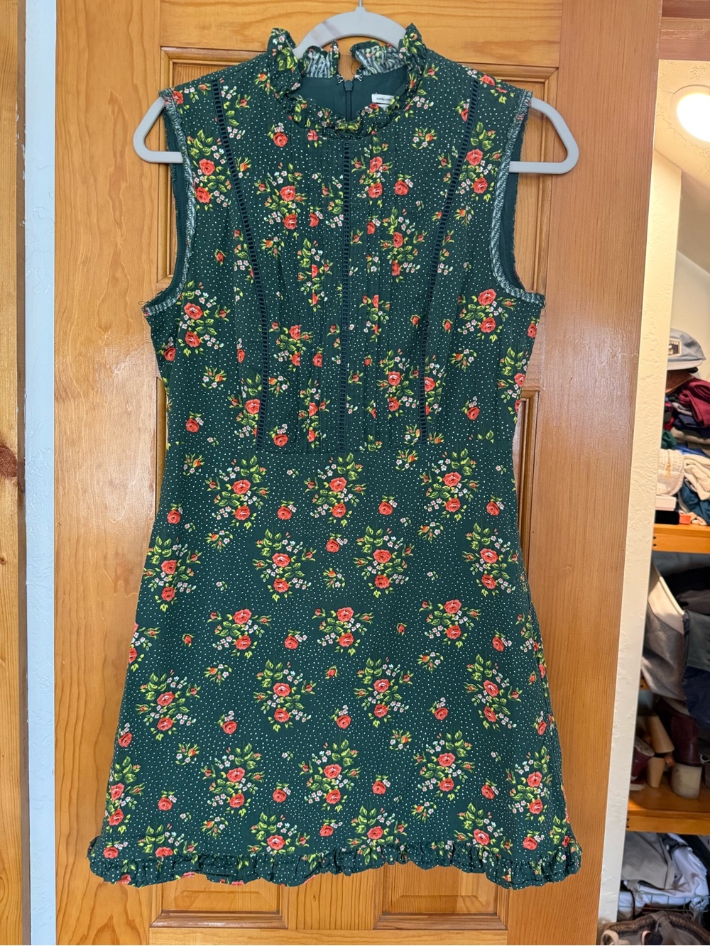 Laura Ashley & Urban Outfitters Green High Neck Mini Dress